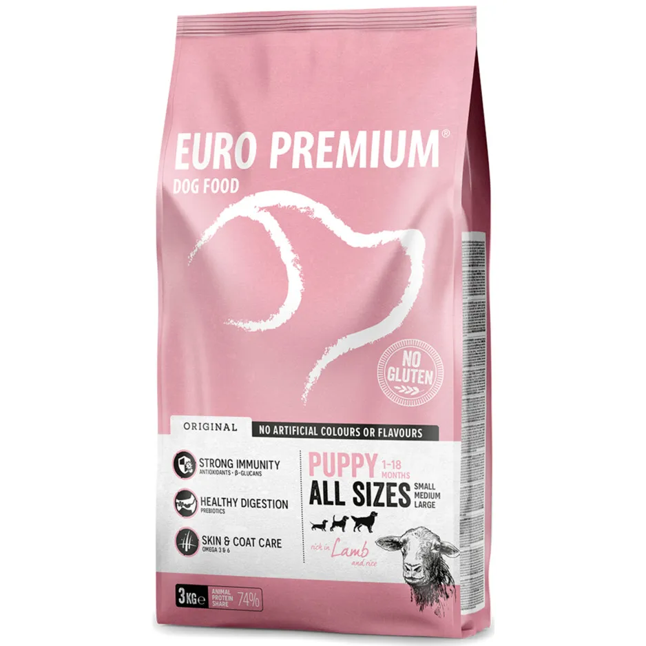 Euro Premium Puppy hondenvoer lam en rijst 3 kg, foto 2