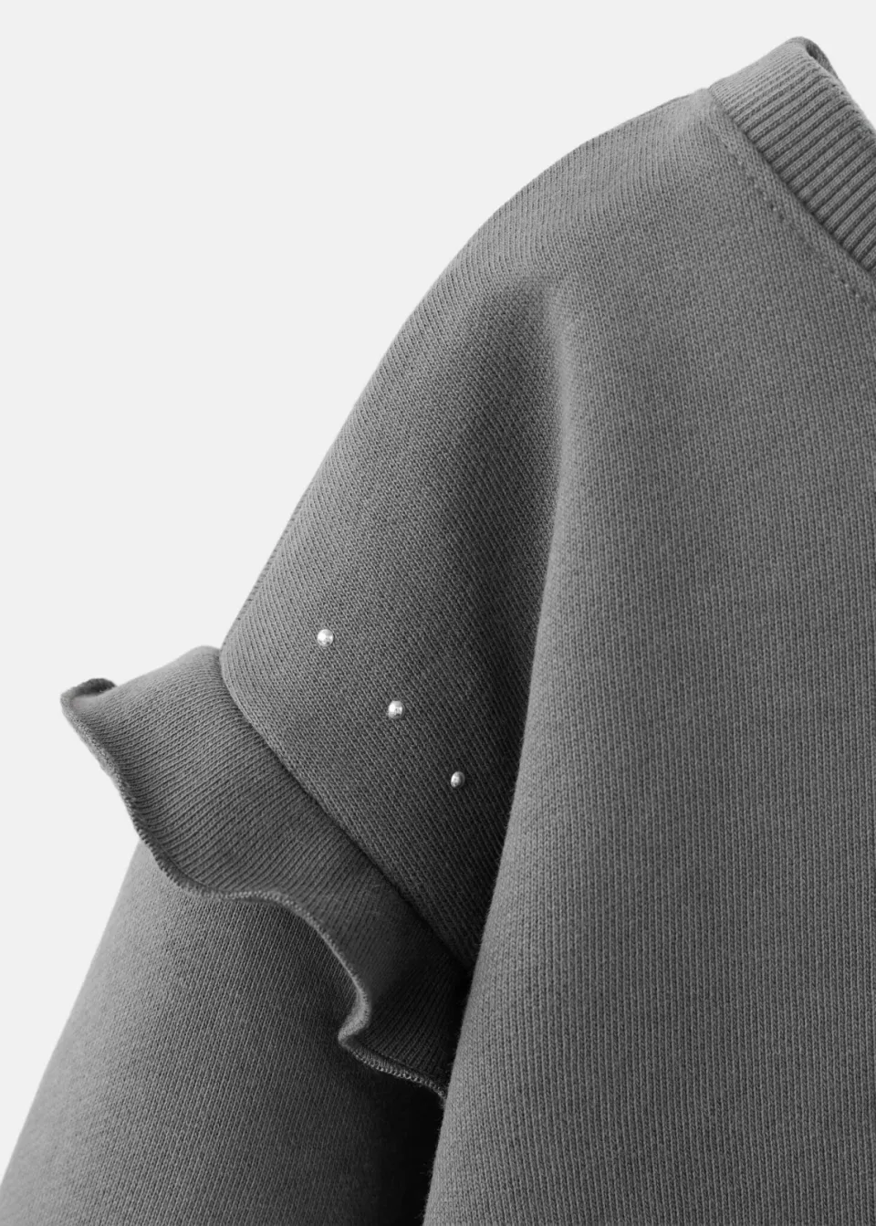 Mango Kids sweater met ruches en studs - antraciet, foto 6