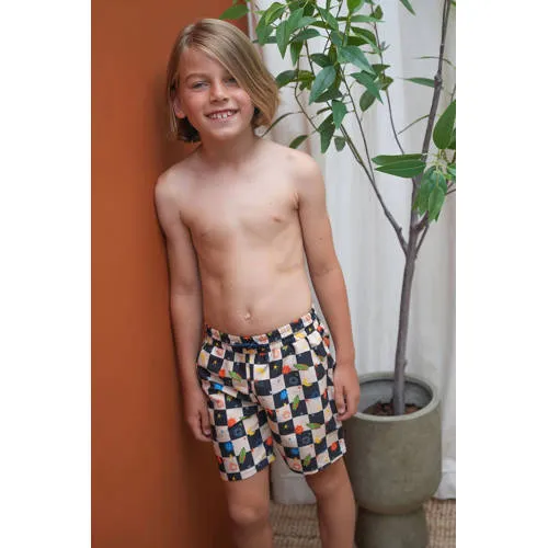 Just Beach zwemshort Poolday zwart/ecru, foto 4