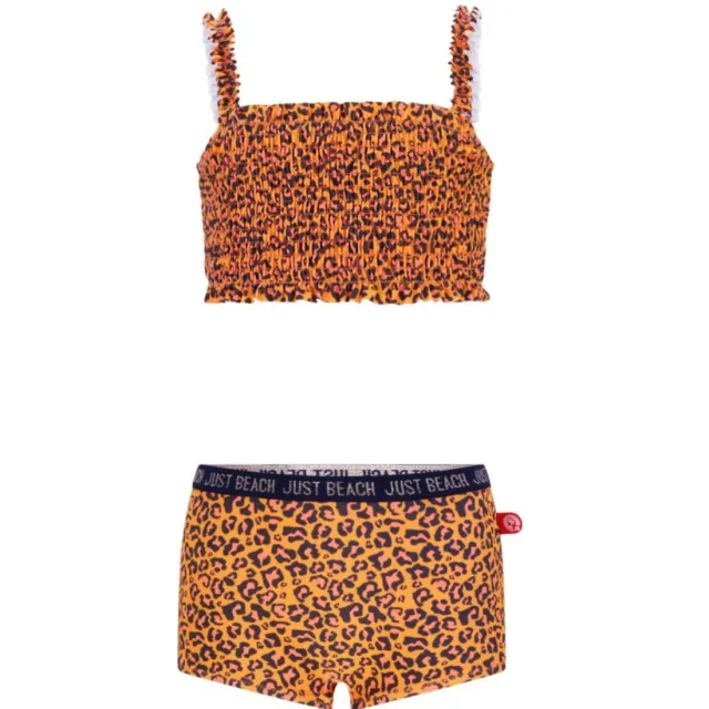 Just Beach crop bikini Zanzibar oranje/zwart