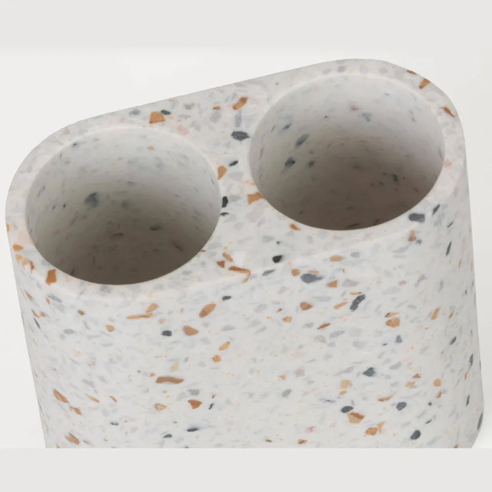 Sealskin Blend tandenborstelhouder dubbel vrijstaand Terrazzo, foto 7
