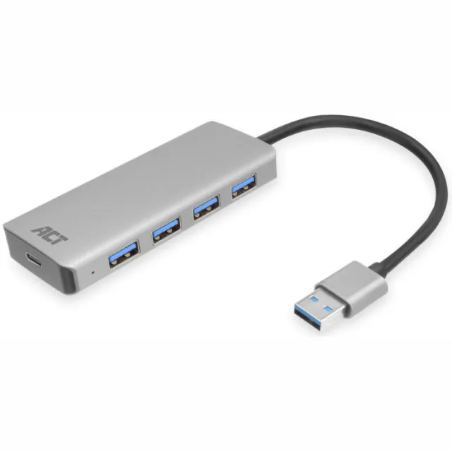 ACT AC6121 USB-A hub zilver