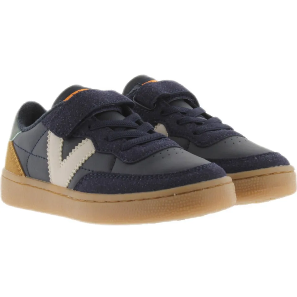 Victoria suède sneakers marineblauw, foto 4