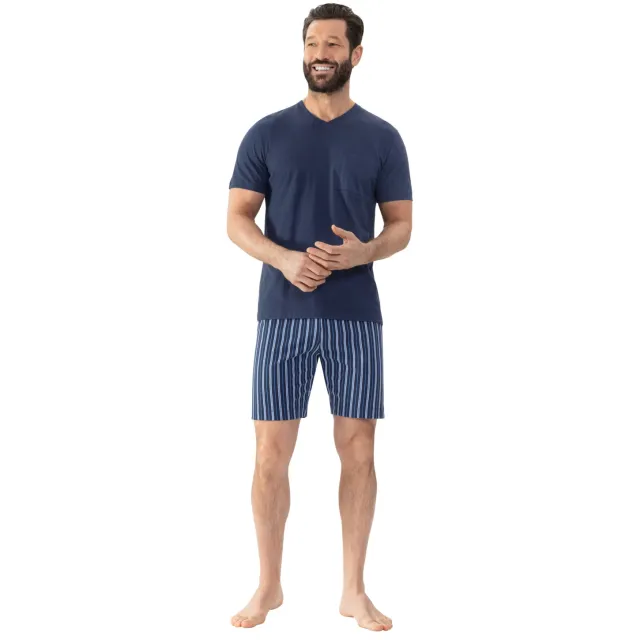 Mey Regular Fit pyjama yacht blue