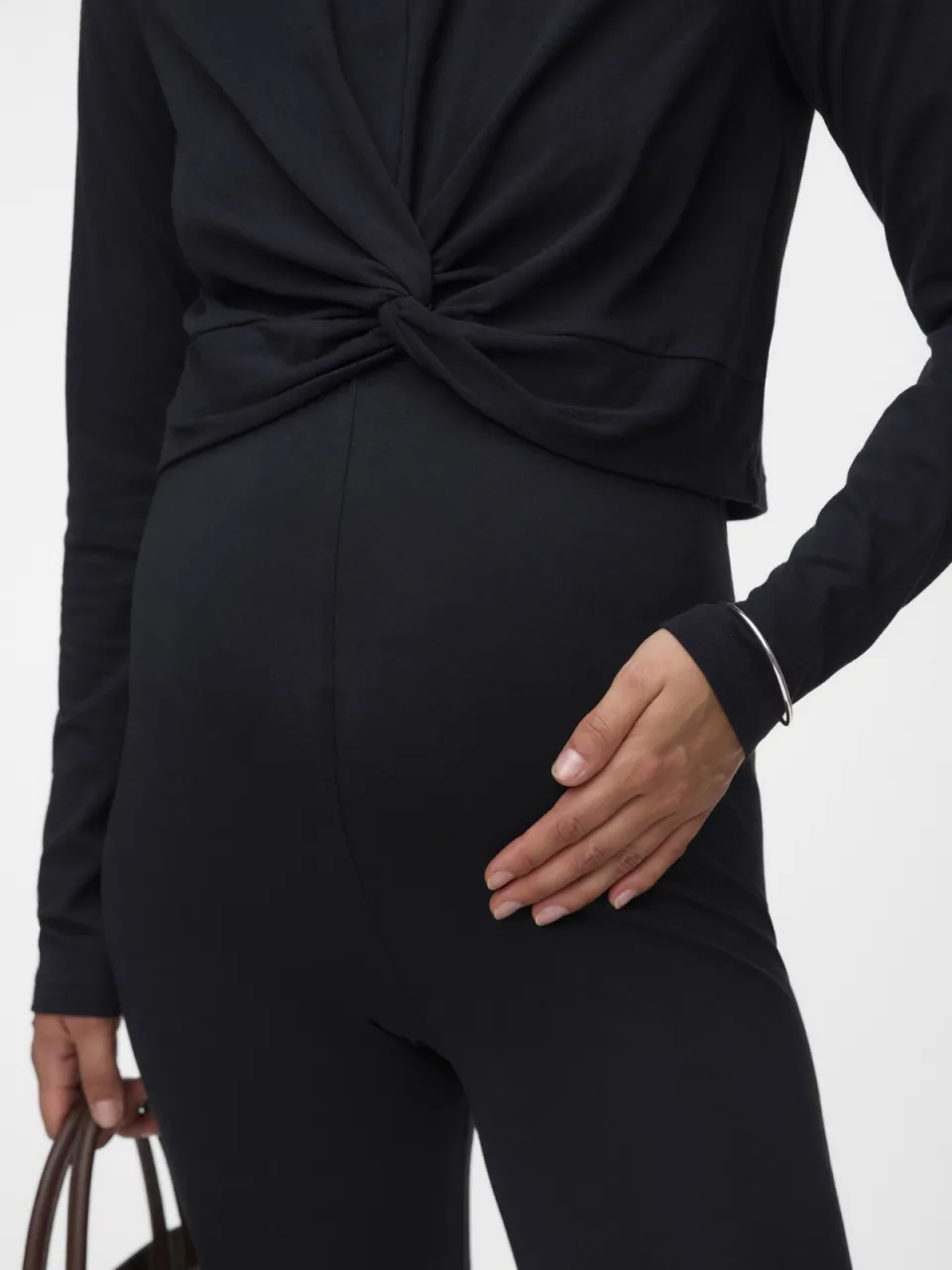 Mamalicious regular waist zwangerschapslegging bruin, foto 5