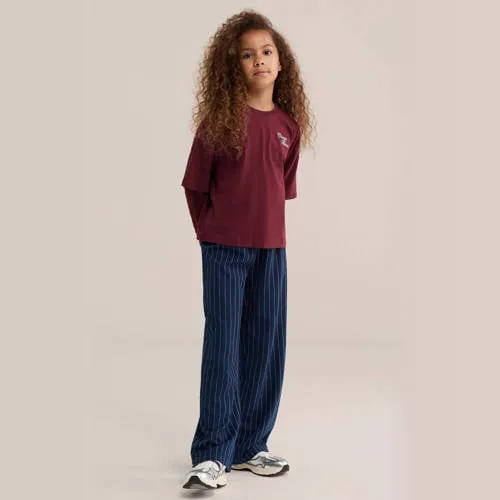 WE Fashion longsleeve met print - donkerrood, foto 3