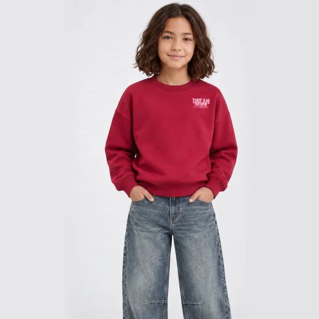 Cars sweater met backprint - donkerrood Donkerrood/roze