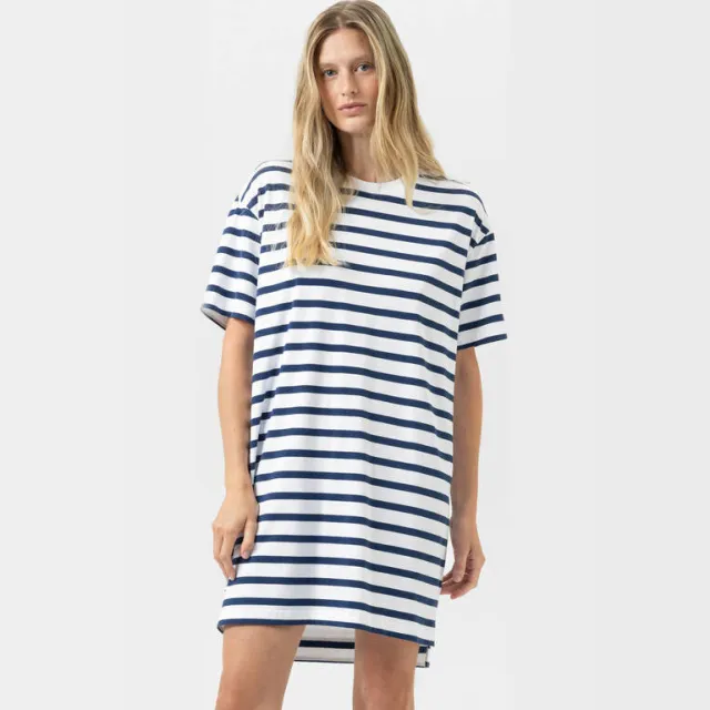 Mey Breezy Stripes nachthemd wit/donkerblauw, foto 5