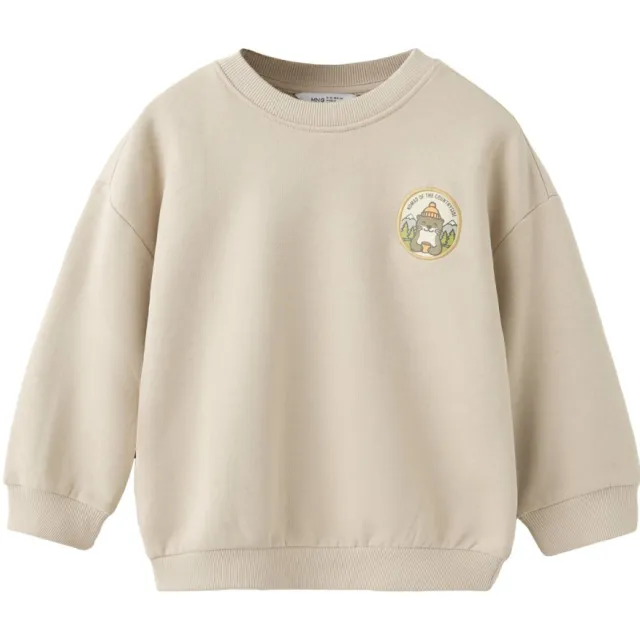 Mango Kids sweater met print - beige