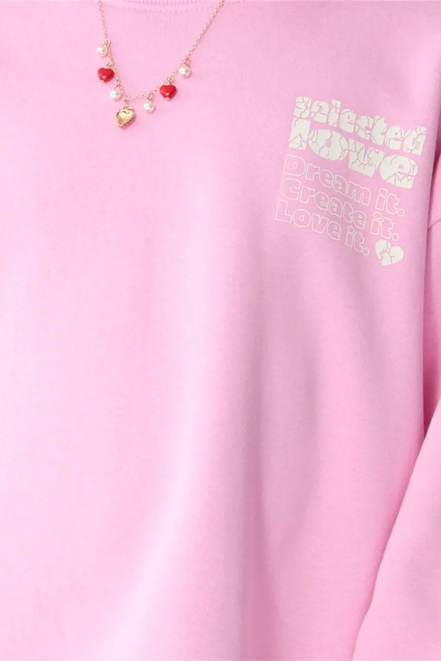 Shoeby oversized sweater met backprint - roze, foto 7