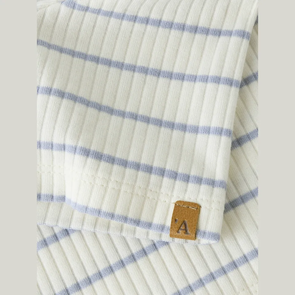 Lil' Atelier Mini gestreept t-shirt wit lichtblauw, foto 5