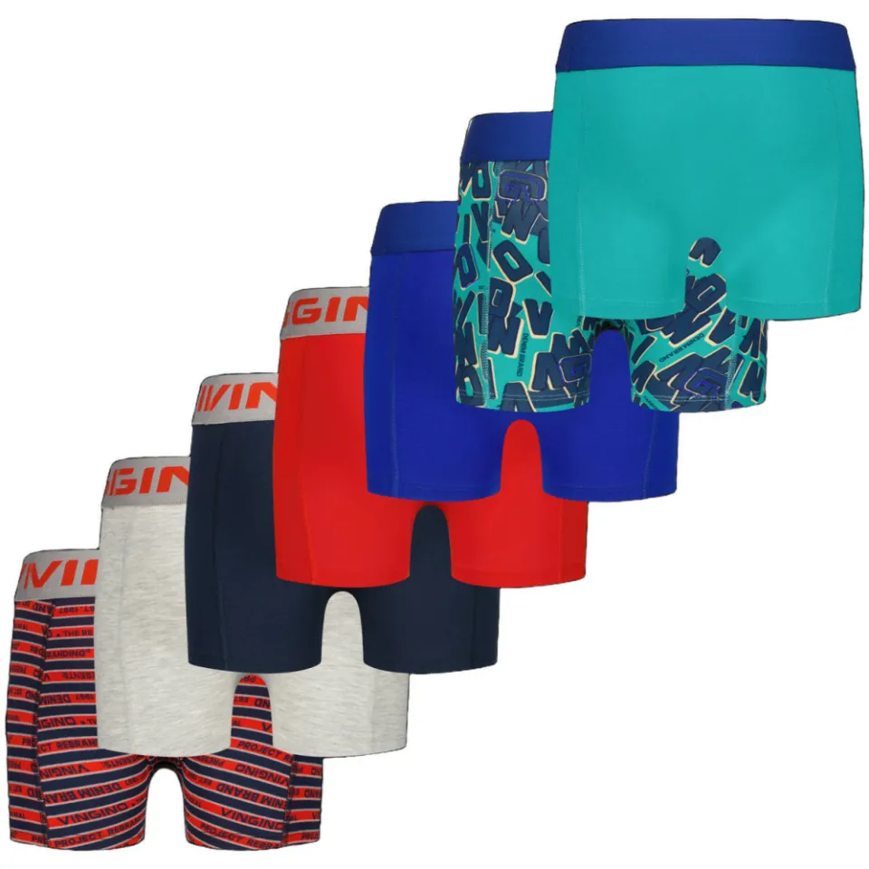 Vingino boxershorts set van 7 blauw/multicolor, foto 7