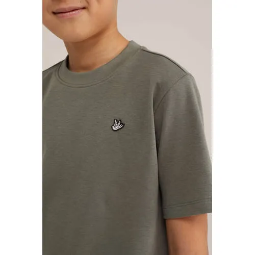 WE Fashion T-shirt olijfgroen, foto 5