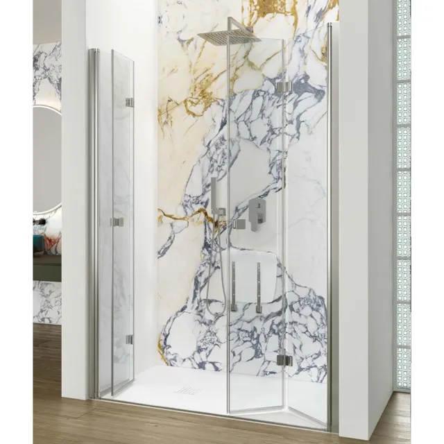Lacus Nisdeur Lacus Albarella Saloon Inklap Deur 180x190 Cm Chroom Wit