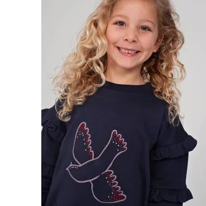 Jubel sweater met ruches en print - donkerblauw, foto 7