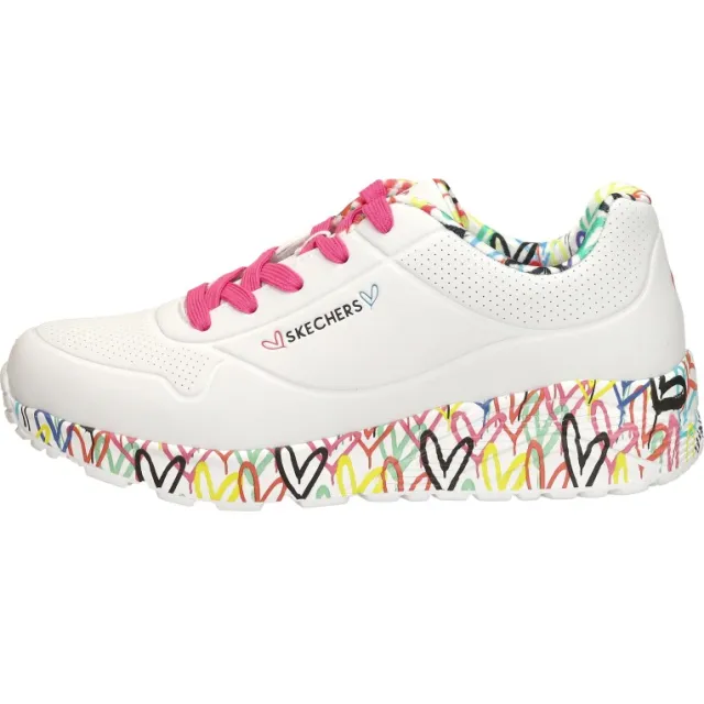 Skechers Uno Lite Lovely Luv lage sneakers wit, foto 2