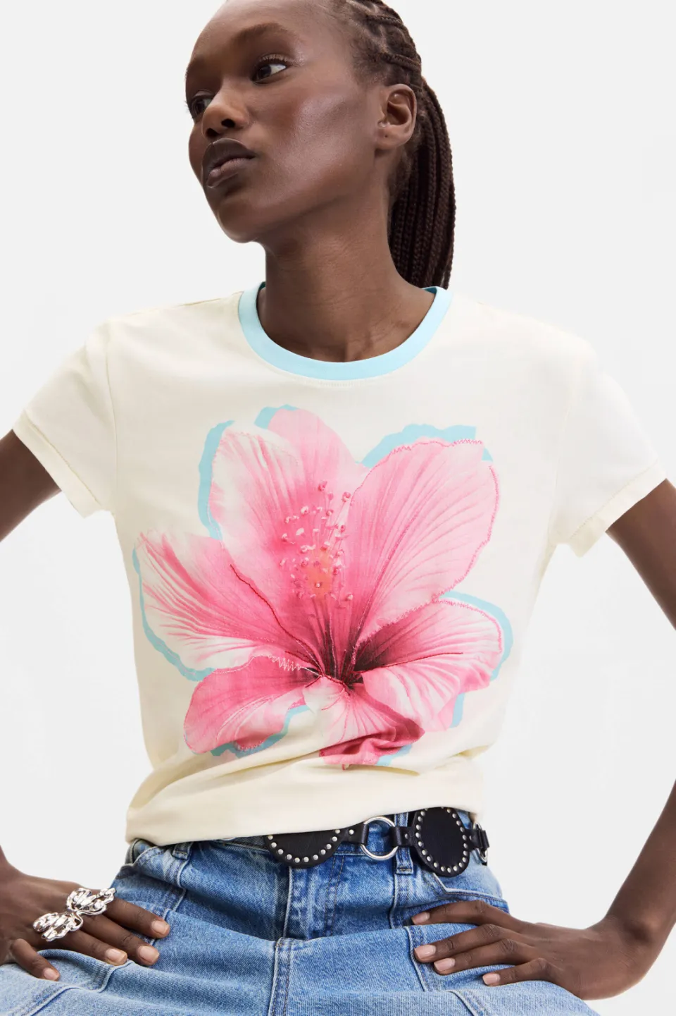 Desigual gebloemd T-shirt - wit, foto 7
