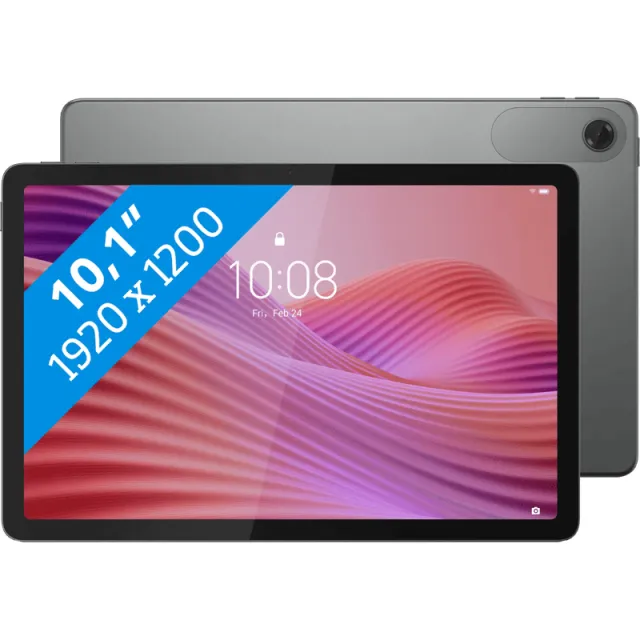 Lenovo Tab 64GB Wifi + 4G Grijs met Transparante Back Cover
