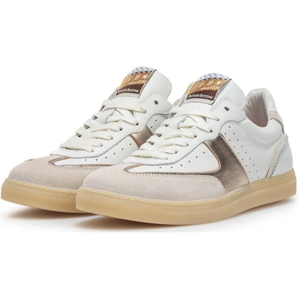 Floris Van Bommel Minni 04.27 leren sneakers wit/brons, foto 3