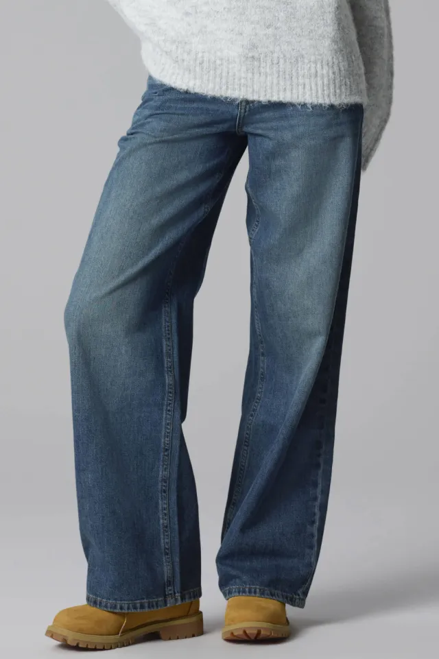 LMTD NLFBETT wide leg jeans - donkerblauw, foto 4