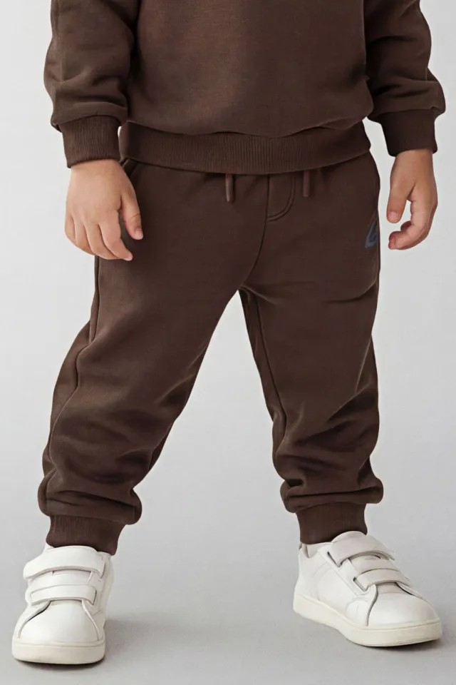 NAME IT joggingbroek met print bruin, foto 4