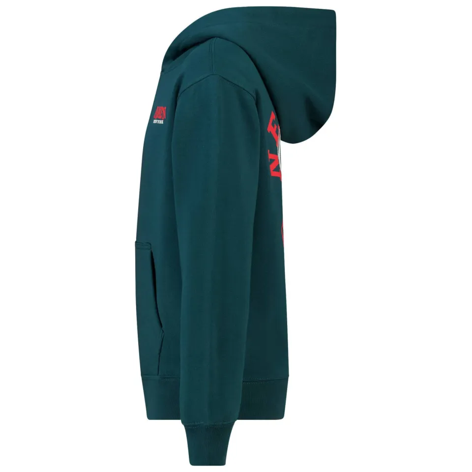 America Today hoodie met backprint - groen/rood, foto 4