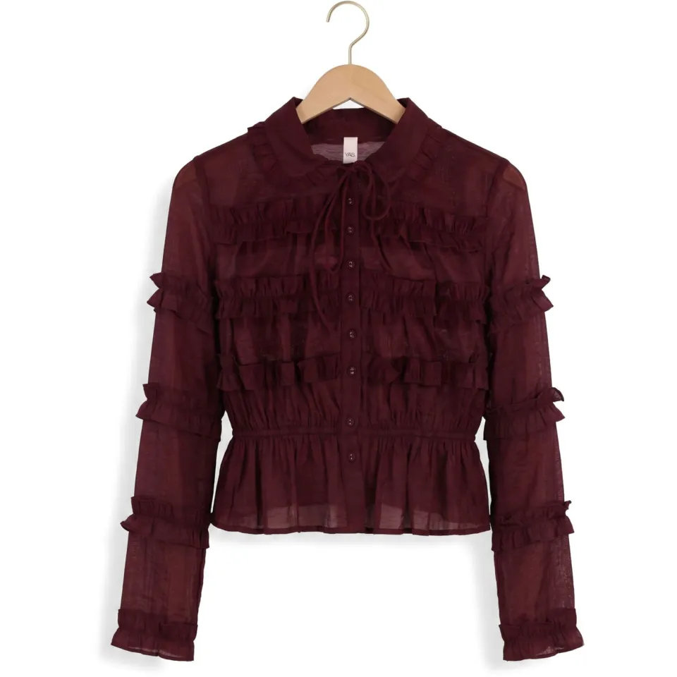 Yas Yasmalva blouse bordeaux, foto 2