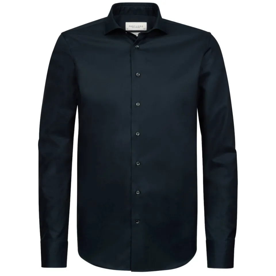 Profuomo slim zakelijk overhemd donkerblauw