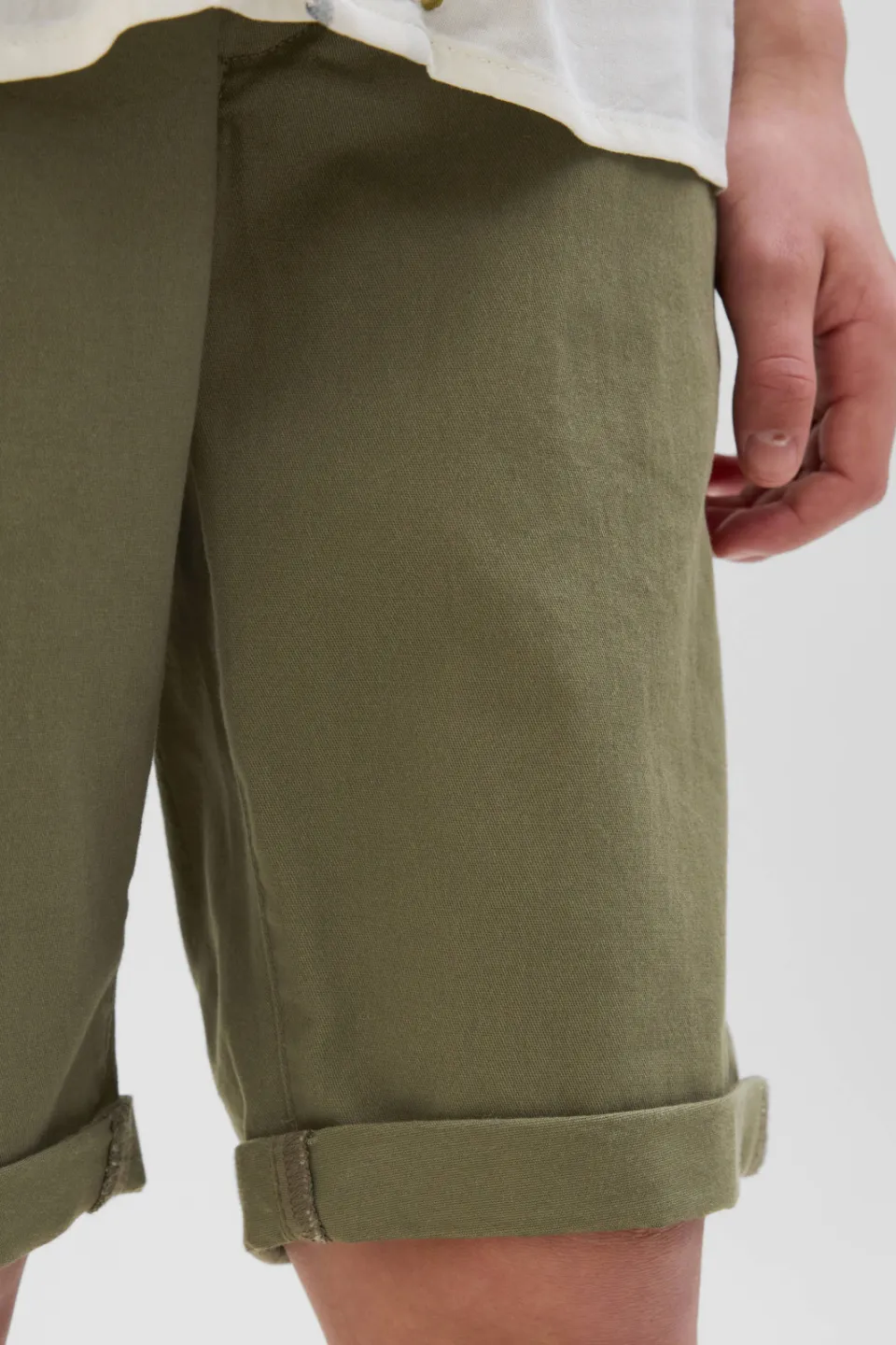 Jack & Jones Junior regular fit gebreide chino short dusty olive, foto 7
