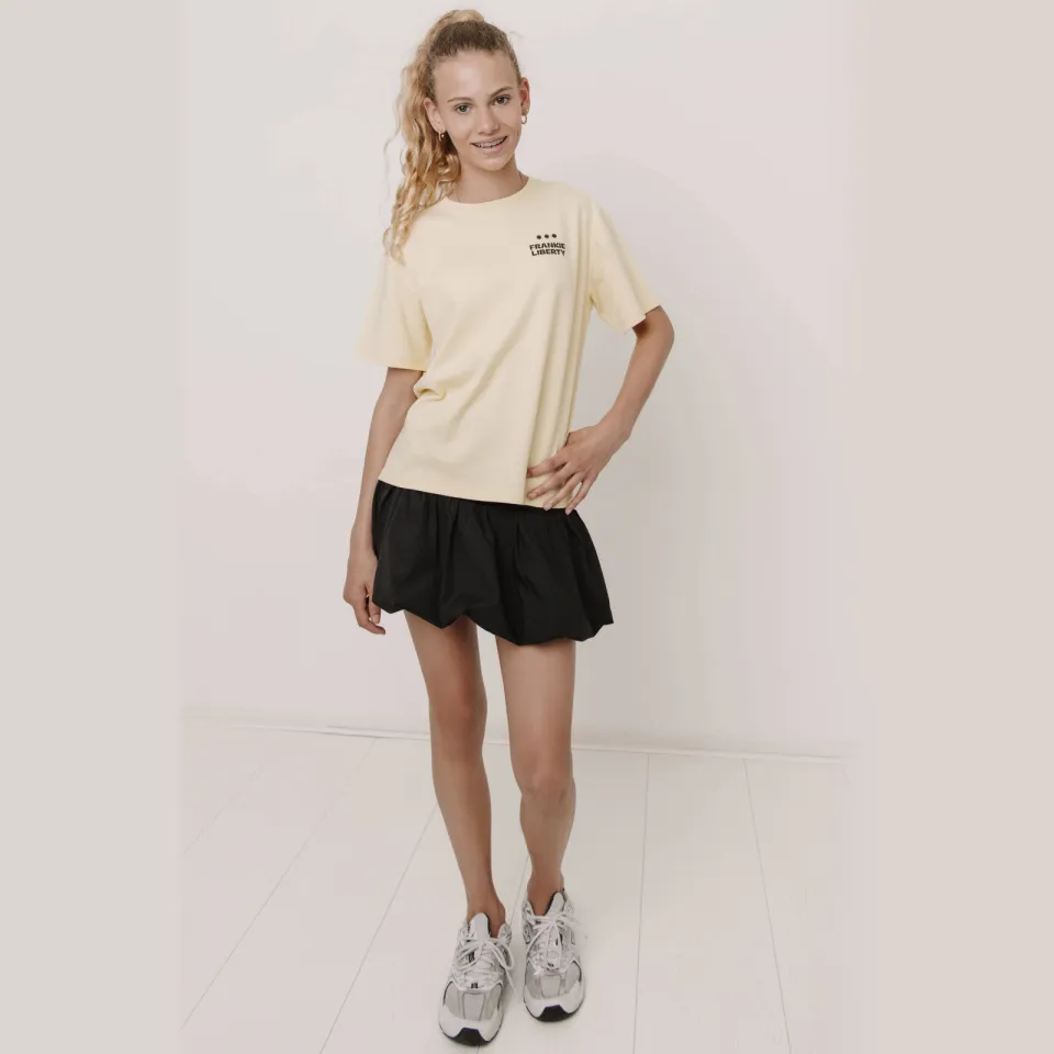 Frankie&Liberty t-shirt met backprint geel, foto 4