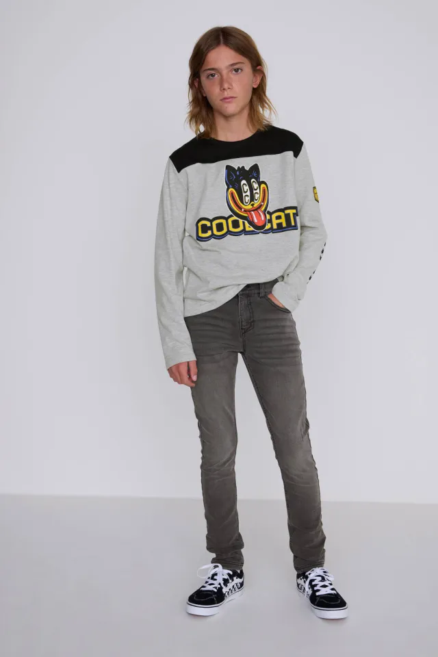 Coolcat Skinny Jeans Dexx Grijs Grijze denim
