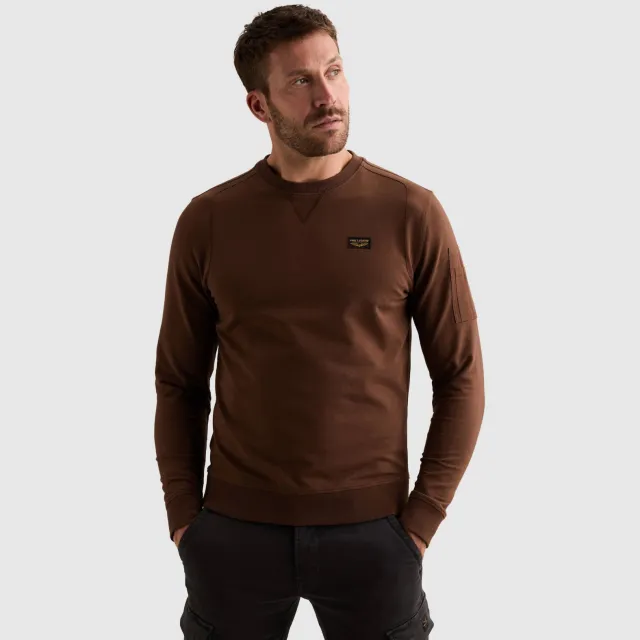 PME Legend American Classic regular fit sweater - cappuccino Bruin