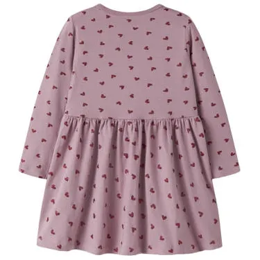 NAME IT MINI korte jurk met hartjes roze, foto 2