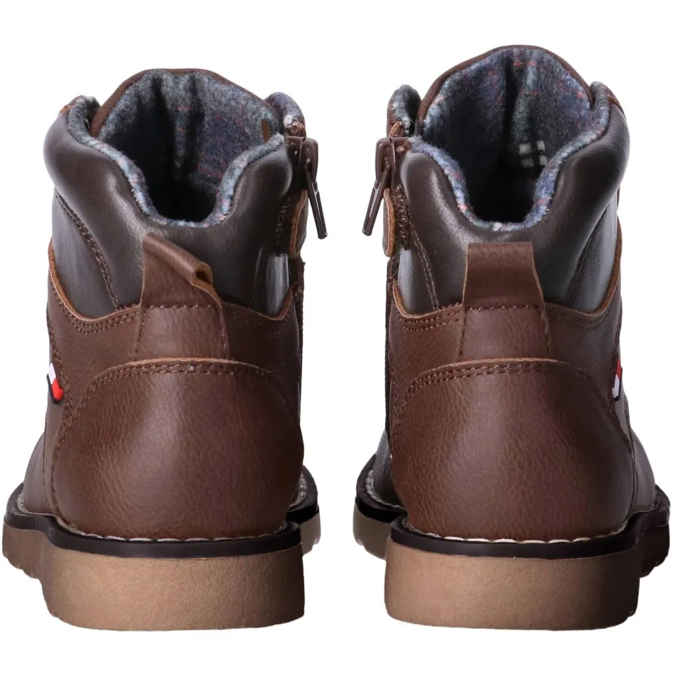 Tommy Hilfiger veterschoenen met profielzool - bruin, foto 4