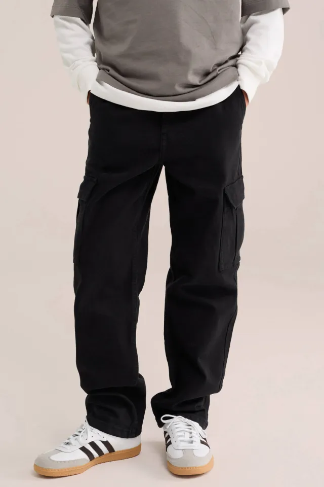 WE Fashion Blue Ridge cargobroek zwart, foto 3