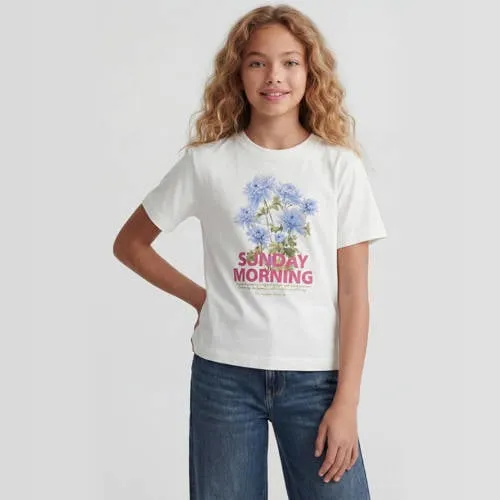 JJXX GIRL T-shirt met print wit, foto 2