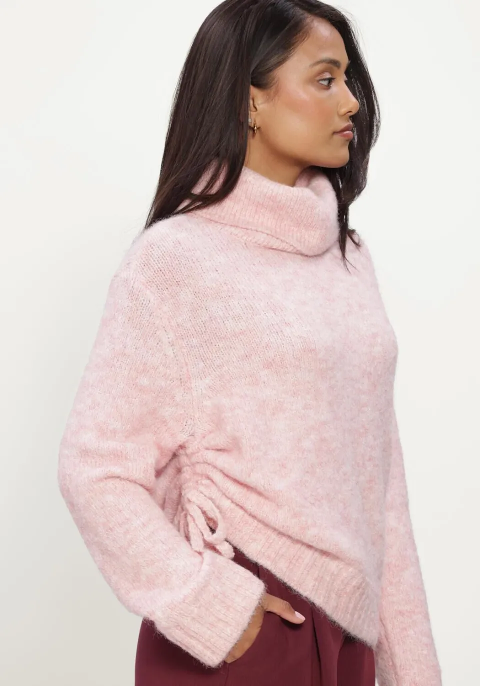 Modström Dames Truien & Vesten Dictemd Rollneck - Lichtroze, foto 4