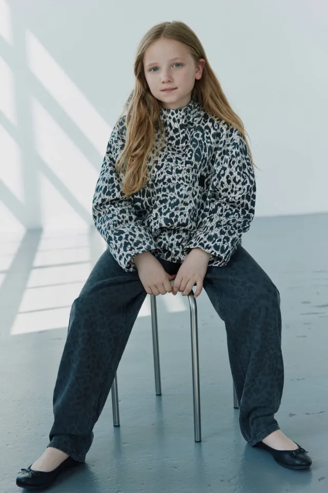 Sofie Schnoor blouse met luipaardprint zwart