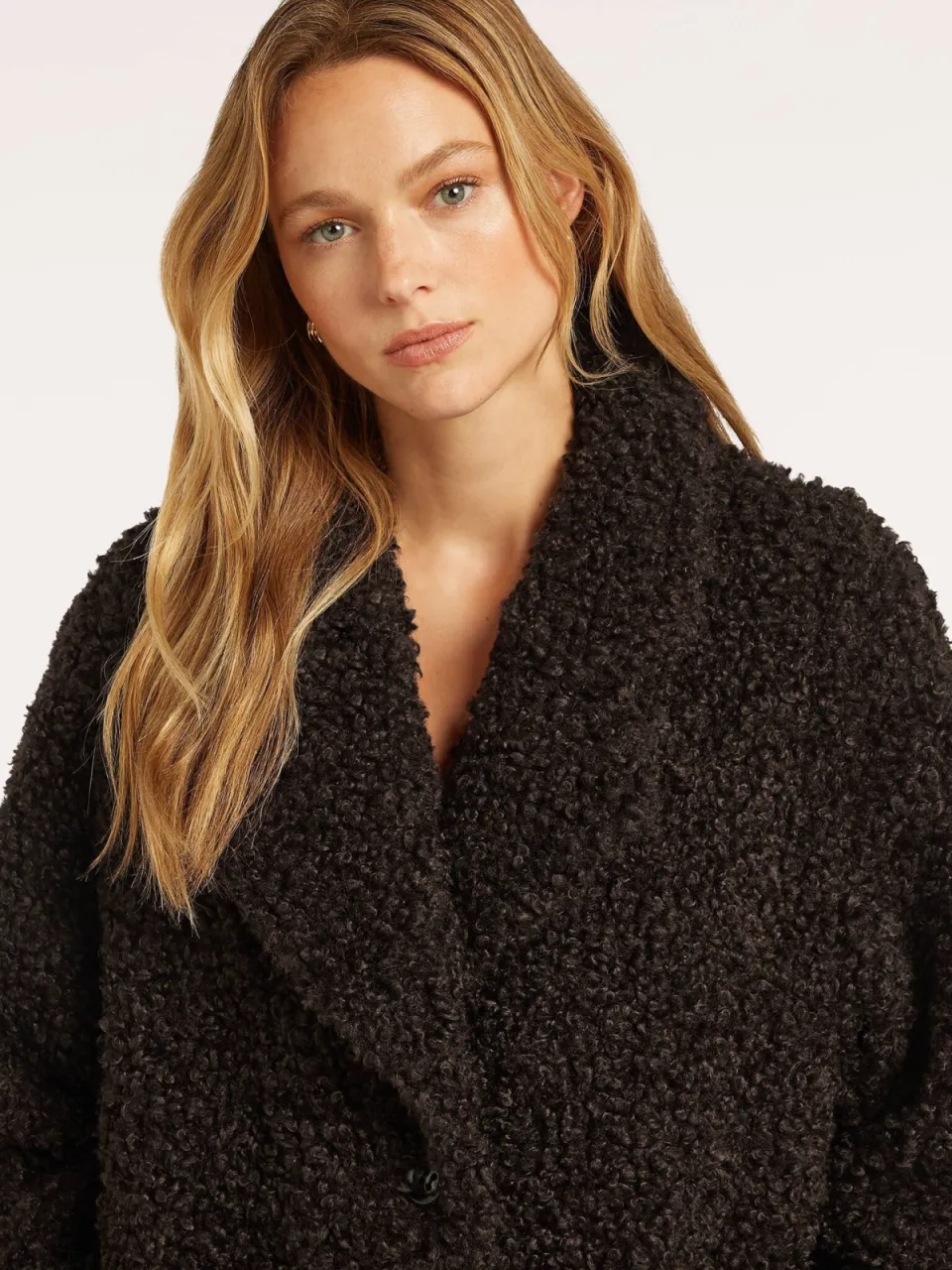 Beaumont winter faux fur jas - donkerbruin, foto 5