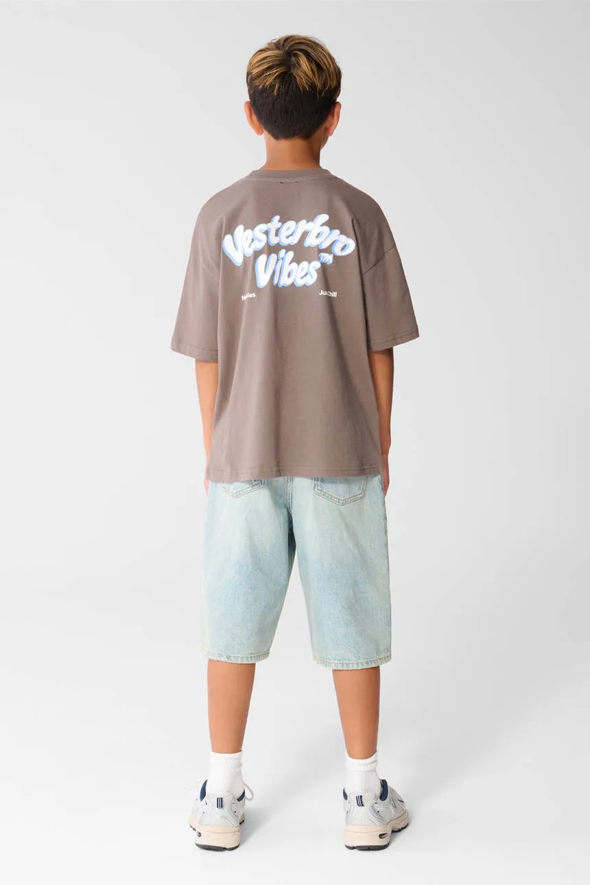 Shoeby t-shirt met backprint bruin, foto 4