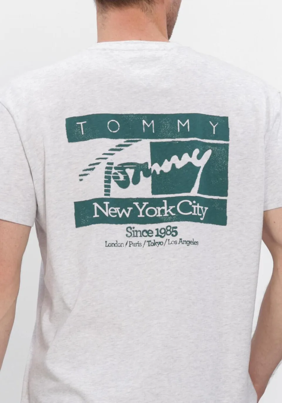 Tommy Jeans regular fit T-shirt met backprint - grijs, foto 8