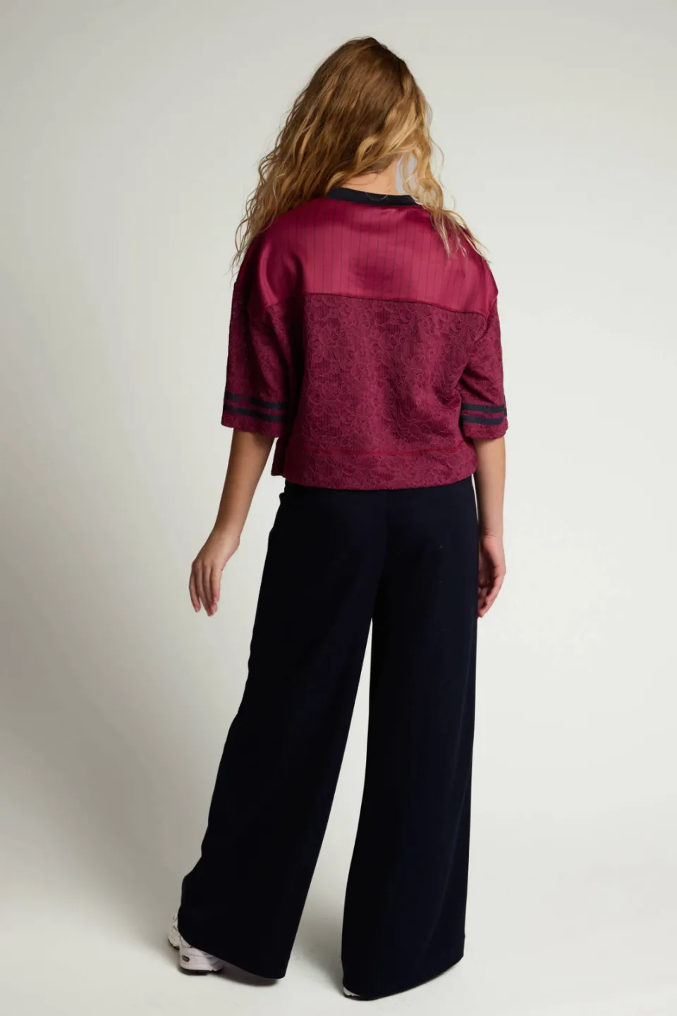 LOOXS 10sixteen kanten T-shirt met tekst donkerrood, foto 7