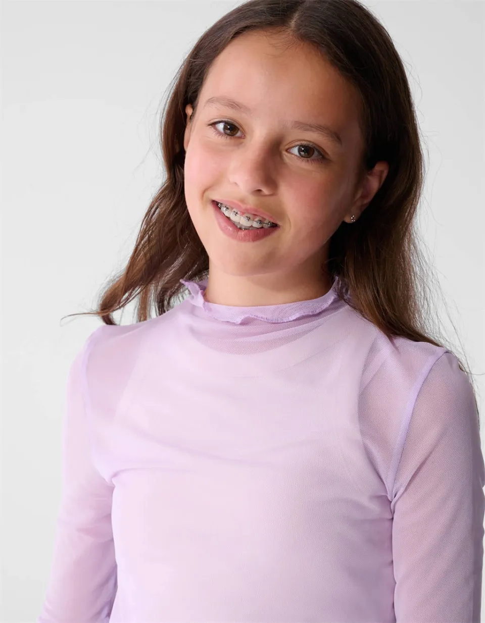 Shoeby longsleeve met ruches paars, foto 7