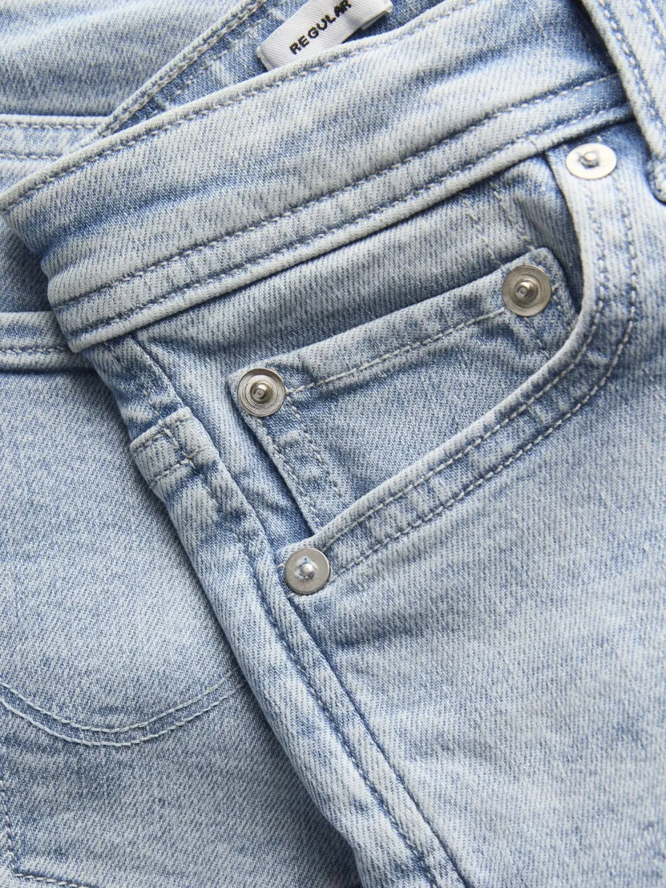 Jack & Jones regular denim jeansshort lichtblauw, foto 7