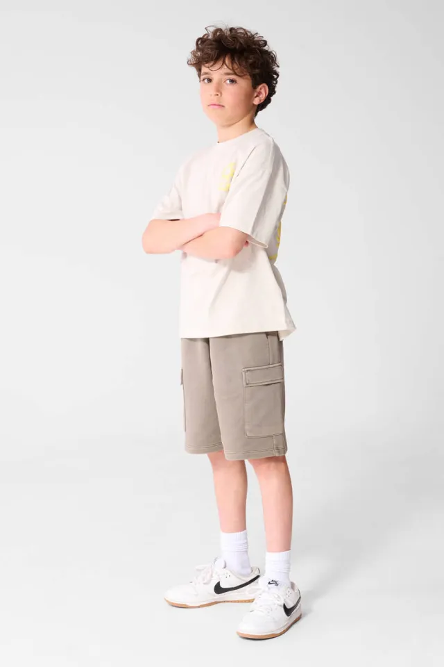 Shoeby T-shirt met backprint ecru Ecru/geel