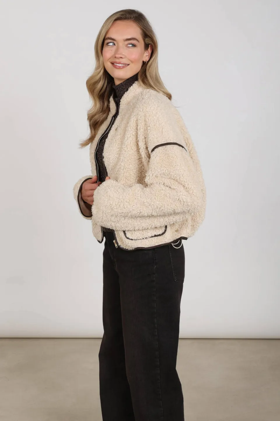 NUKUS teddy jas - beige, foto 5
