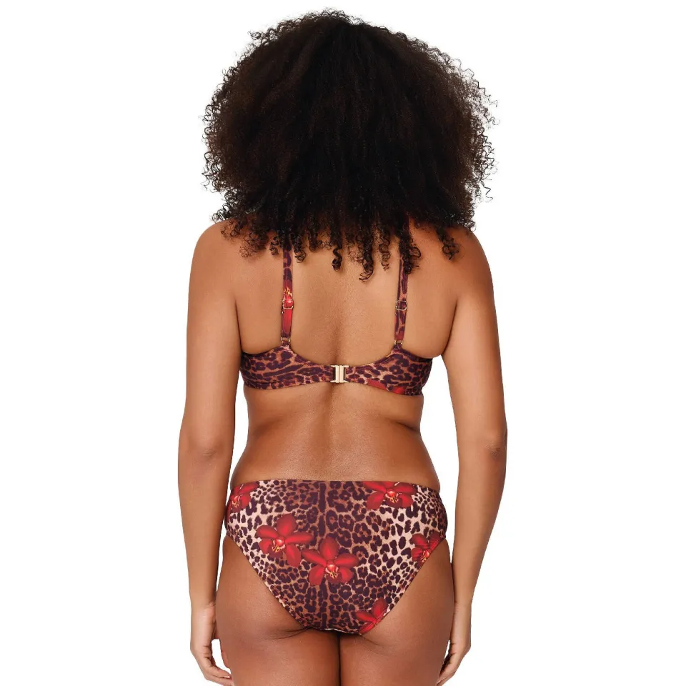 Lingadore niet-voorgevormde beugel bikinitop bruin/rood, foto 4