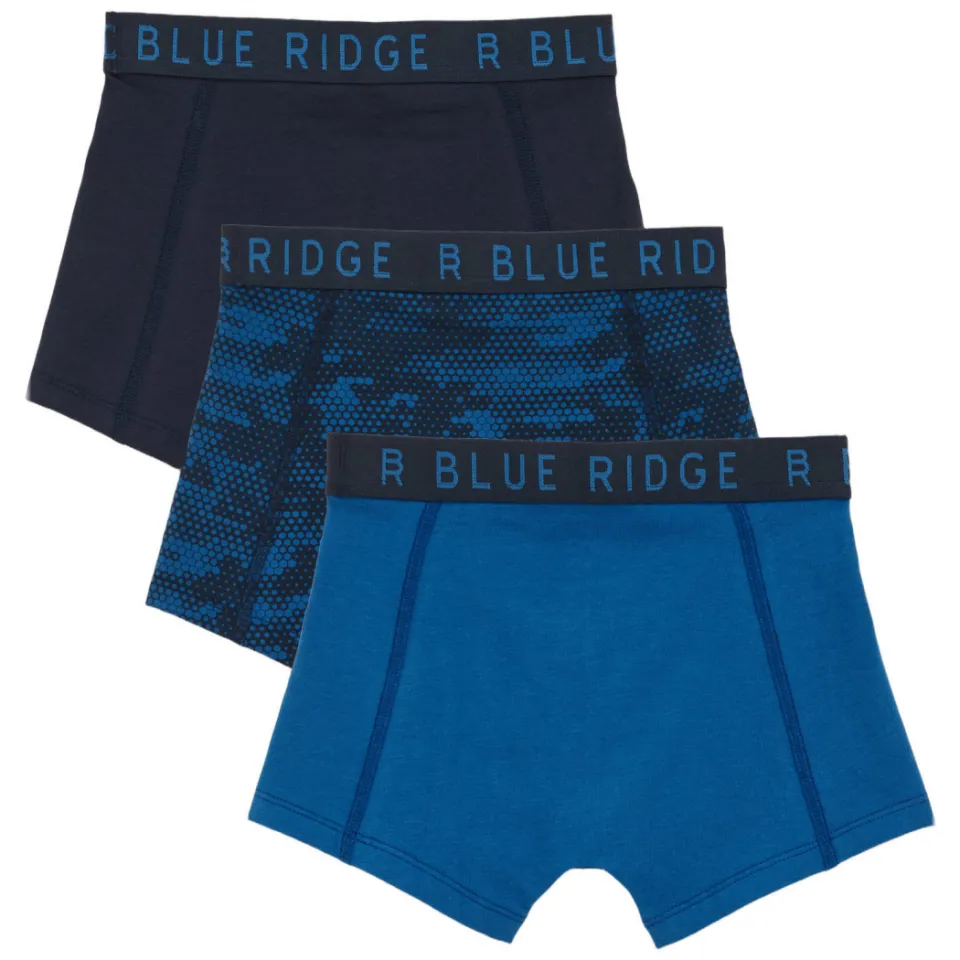 WE Fashion Blue Ridge boxershort donkerblauw Donkerblauw/blauw