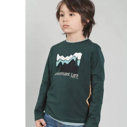 TYGO & vito longsleeve met print donkergroen, foto 6