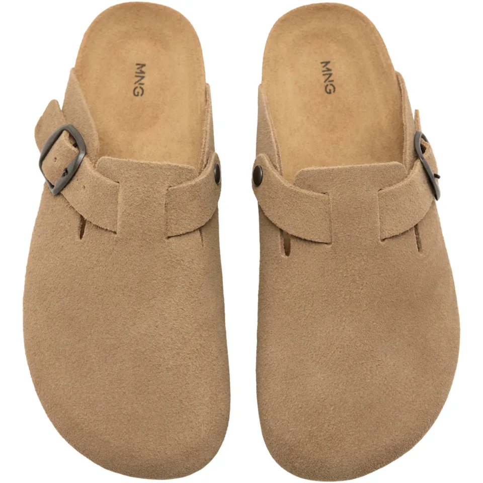 Mango Kids leren klompen camel, foto 5